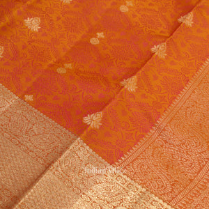 Mustard Yellow Pure Kanjivaram Silk Saree