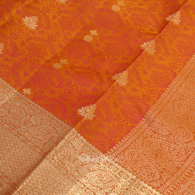 Mustard Yellow Pure Kanjivaram Silk Saree