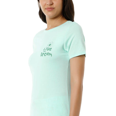 Scoop Neck Sleep Tee - Blue Light