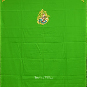 Exclusive Green Nartaki Theme Pattachitra Kurti Dress Material