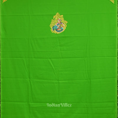 Exclusive Green Nartaki Theme Pattachitra Kurti Dress Material