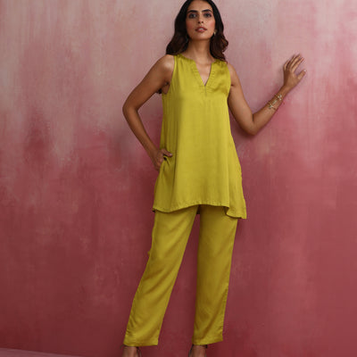 trueBrowns Lime Green Short Co-ord set