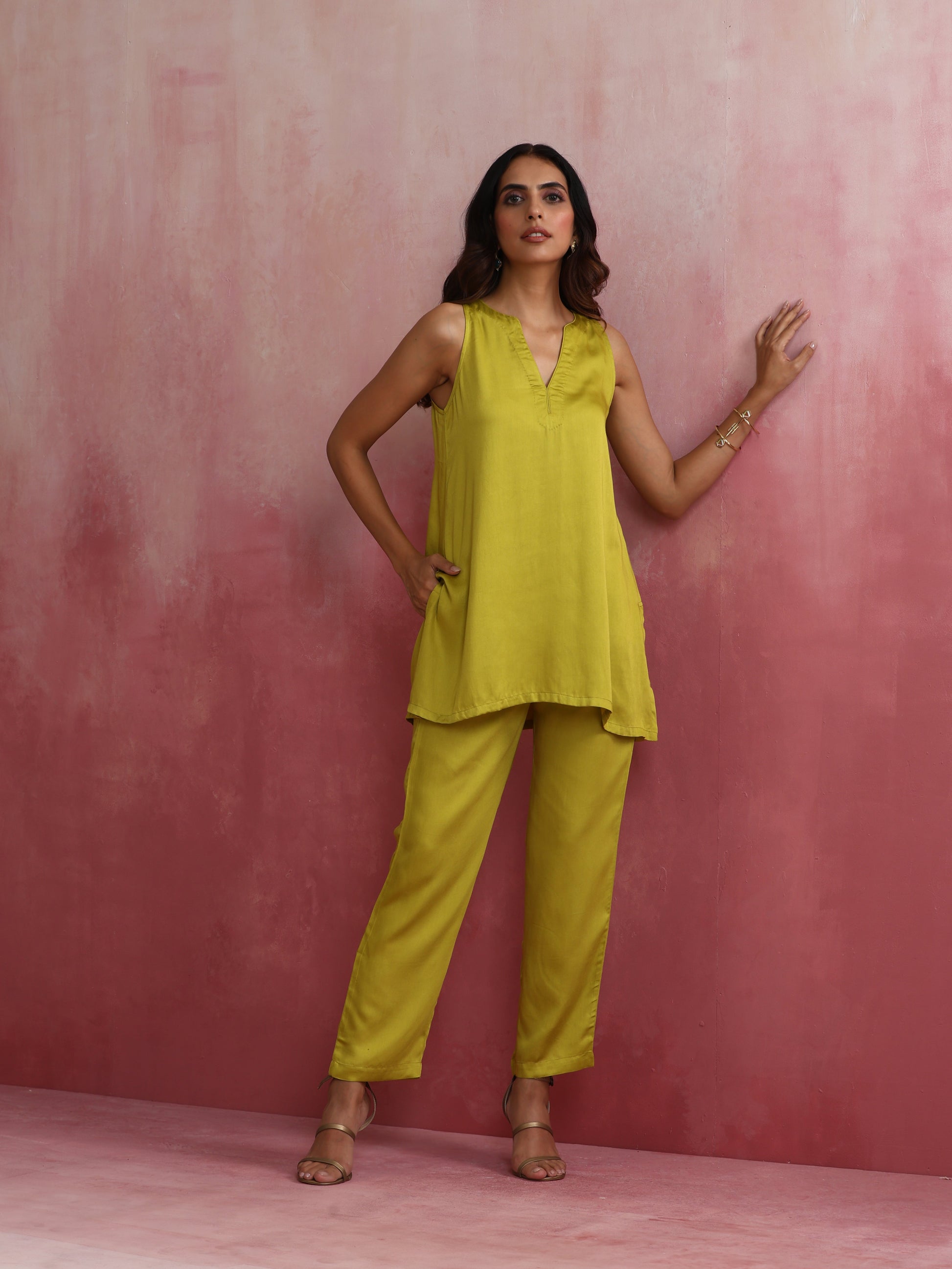 trueBrowns Lime Green Short Co-ord set