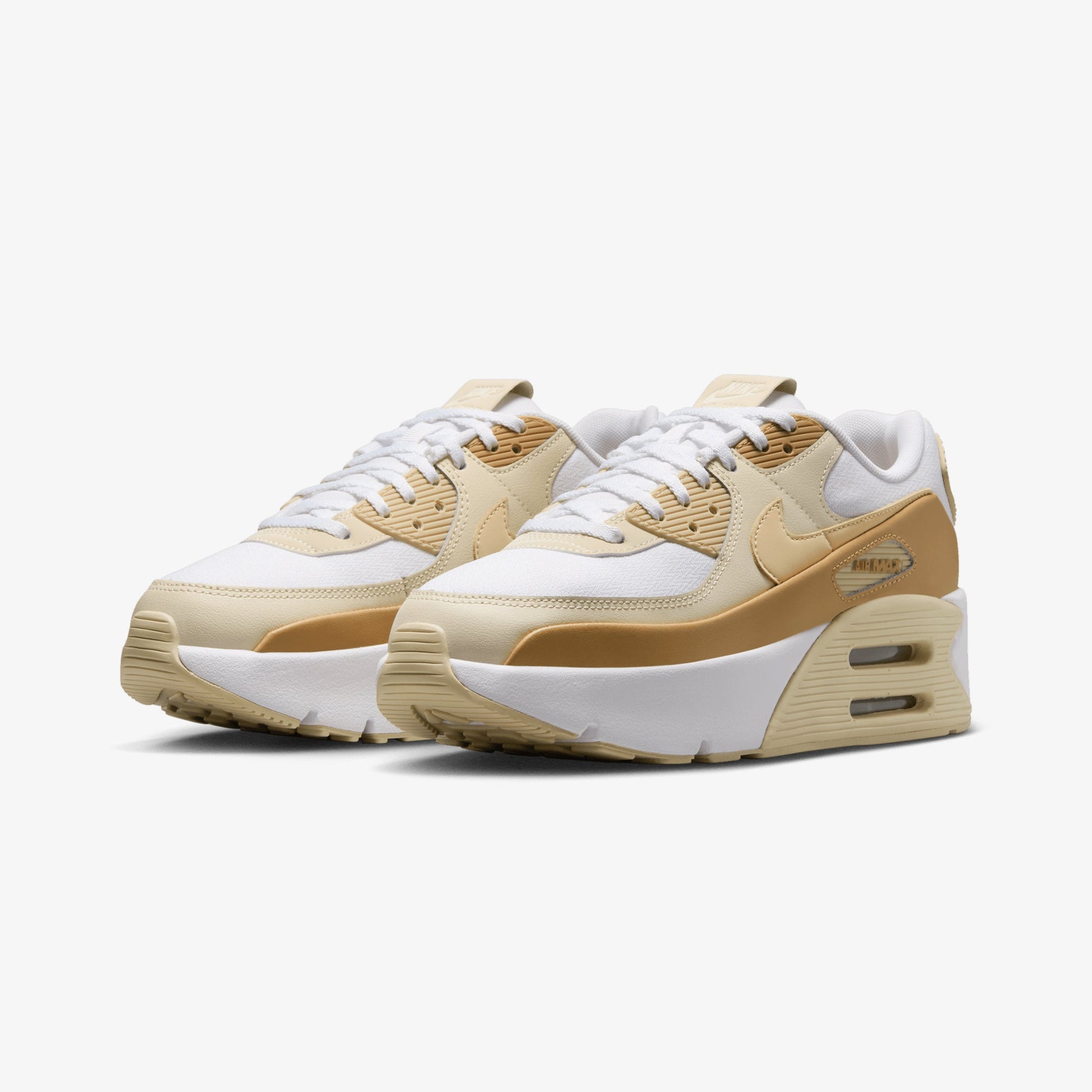 Nike | AIR MAX 90 LV8 { WHITE/TEAM GOLD-CLUB GOLD-COCONUT MILK