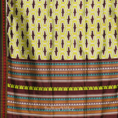 Pista Green Dongria Border with Dongaria Anchal Contemporary Silk Saree