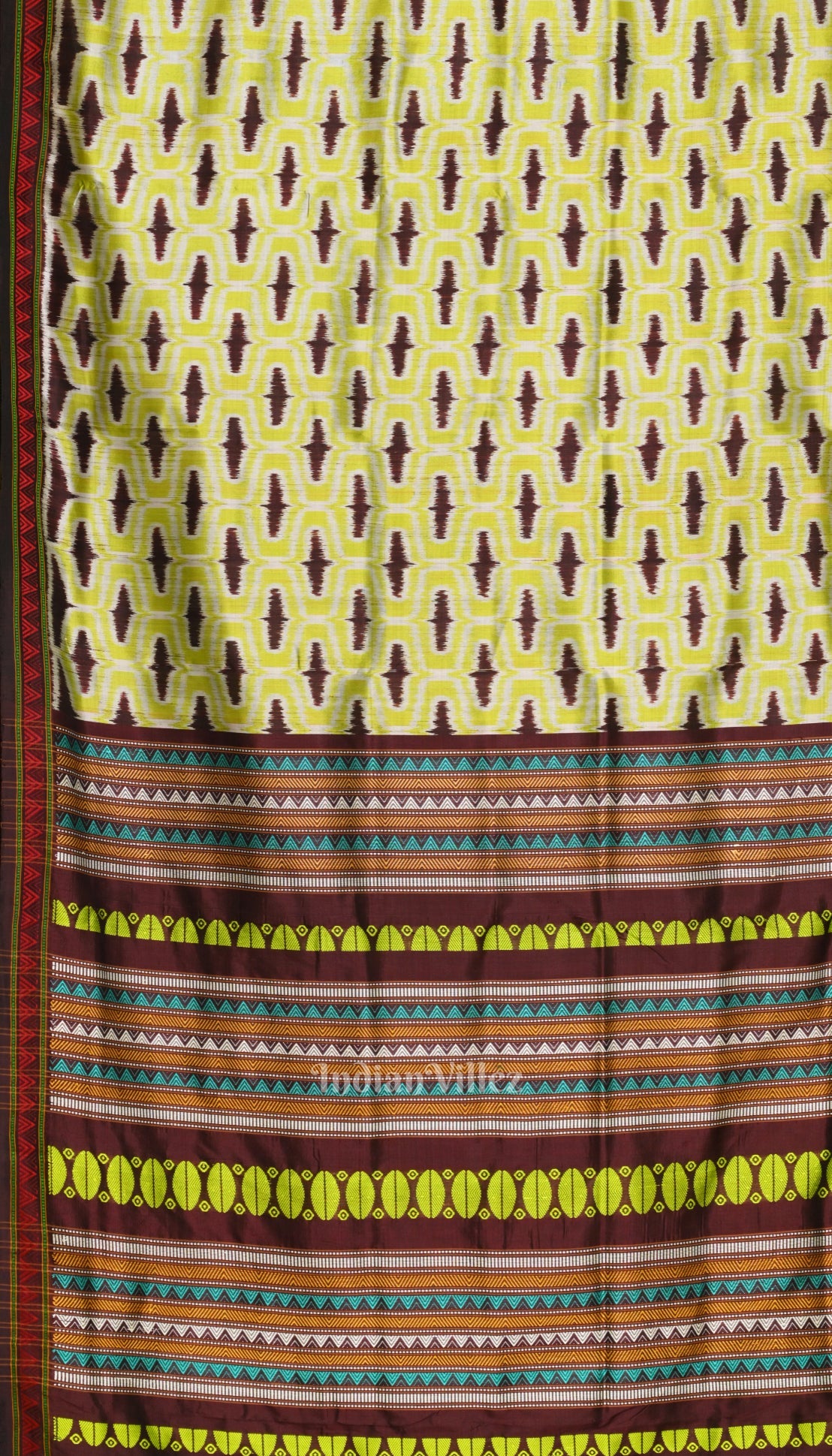 Pista Green Dongria Border with Dongaria Anchal Contemporary Silk Saree