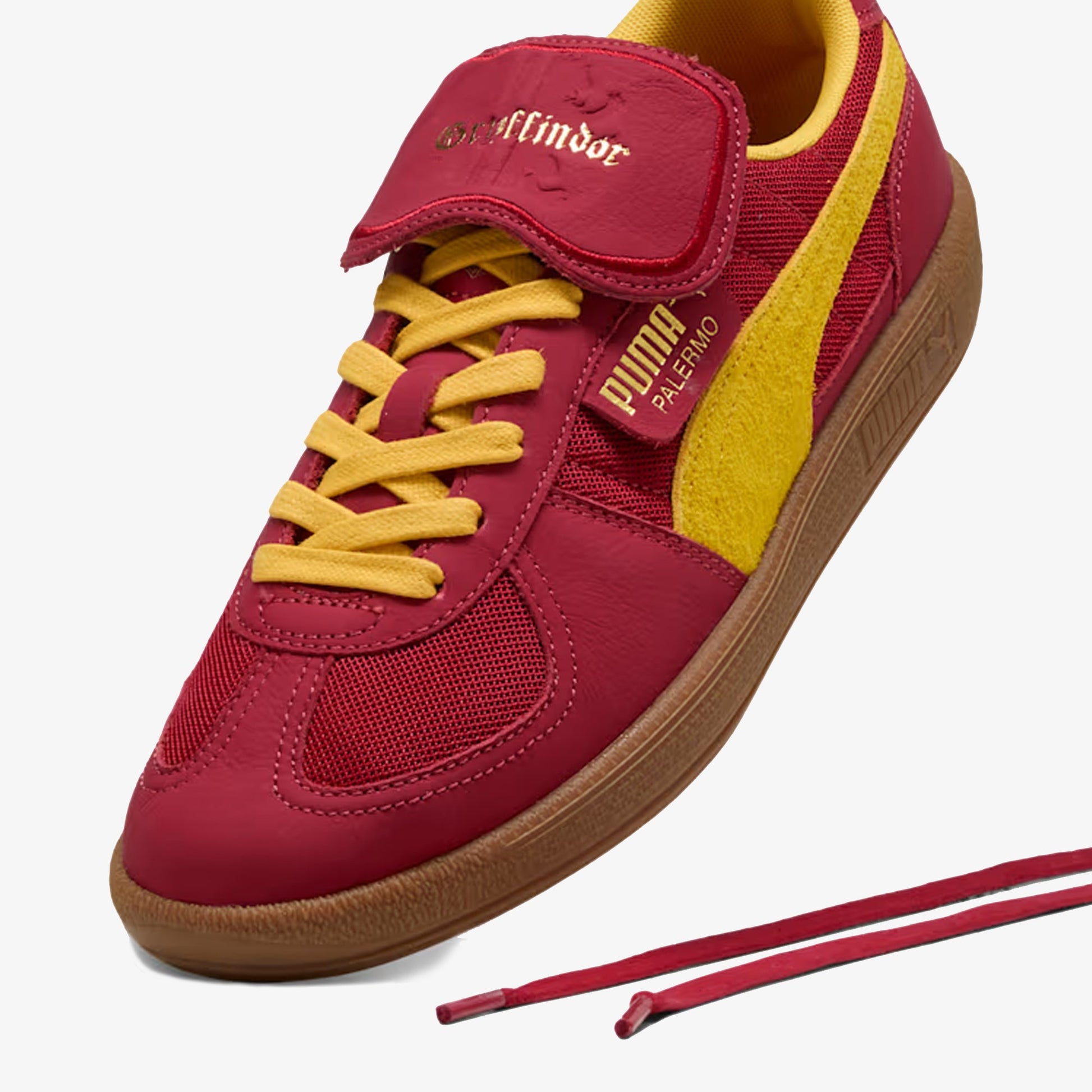 PUMA | x HARRY POTTER PALERMO HAIRY SUEDE FORMSTRIP { DARK CRIMSON-YELLOW SIZZLE