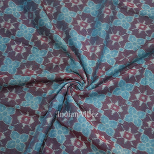 Blue Butterfly Theme  Sambalpuri Odisha Ikat Cotton Fabric