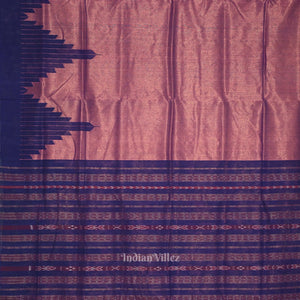 Onion Pink Blue Phoda Kumbha Sambalpuri Cotton Tissue Saree