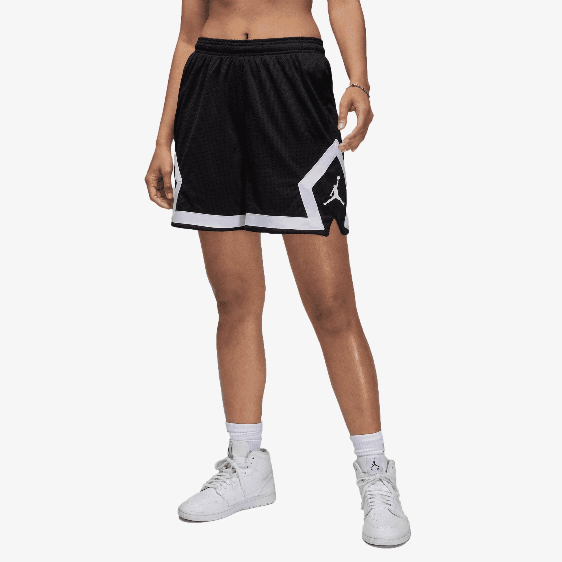 Jordan | DIAMOND SHORTS  { BLACK/WHITE