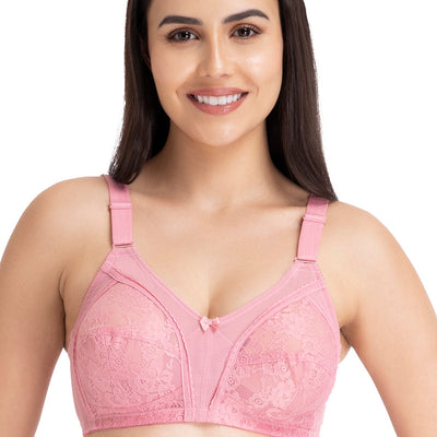 Magic Support Non Padded Non-Wired Full Coverage Bra - Wild Rose
