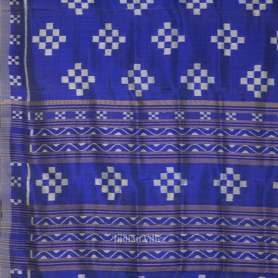 Blue Pasapali Odisha Ikat Designer Contemporary Silk Saree