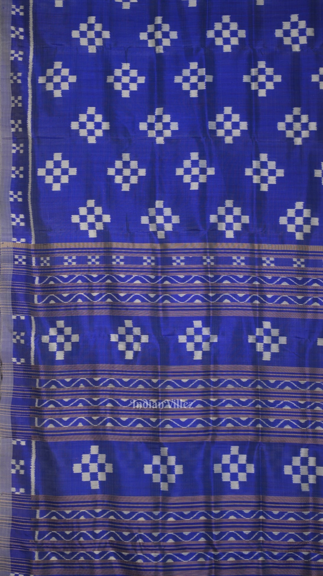 Blue Pasapali Odisha Ikat Designer Contemporary Silk Saree
