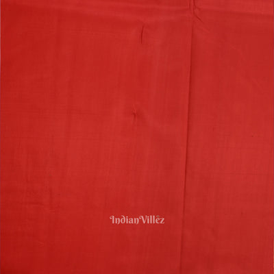 Pure Red Floral Motif Designer Katan Banarasi Silk Saree