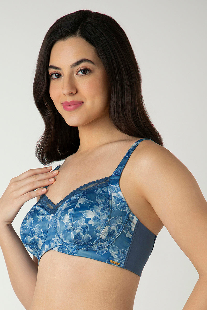 Demure Non-Padded Non-Wired Contour Bra - Floral Fusion Print