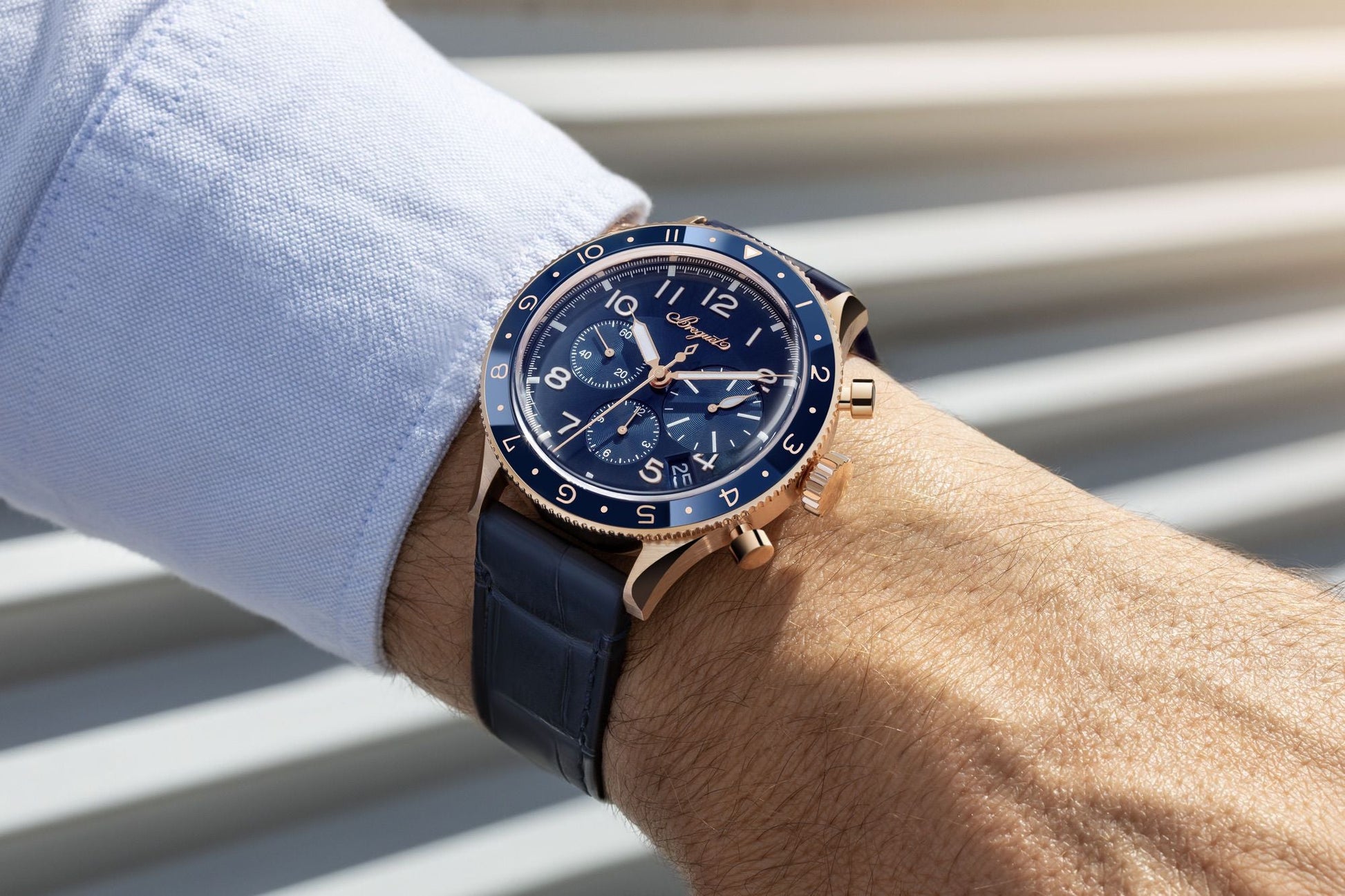 Breguet Type XX Chronograph Men's Blue dial Watch