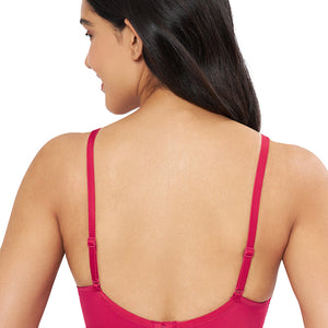 Smooth Elegance Padded Non-wired T-shirt Bra - Pursian Red