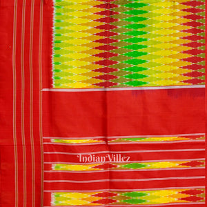 Exclusive Red Green Pochampally Ikat Handloom Silk Saree