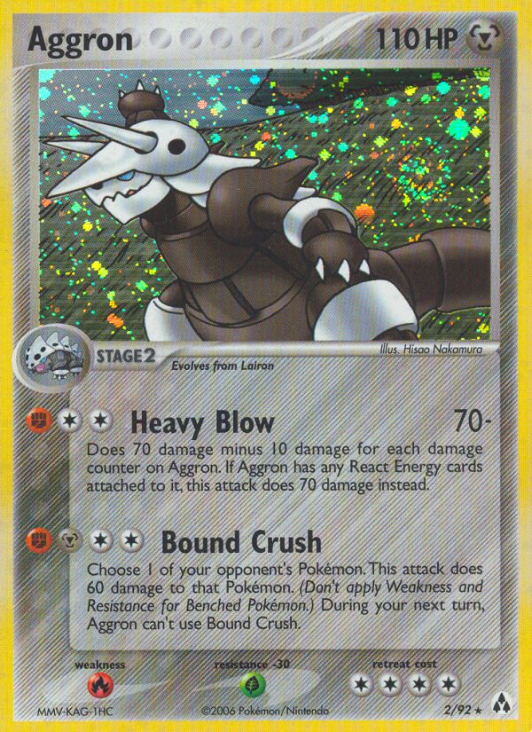 Aggron - 2/92 - Rare Holo