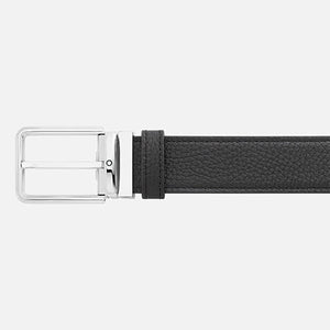 Mont Blanc, Black/red32 mm reversible leather belt