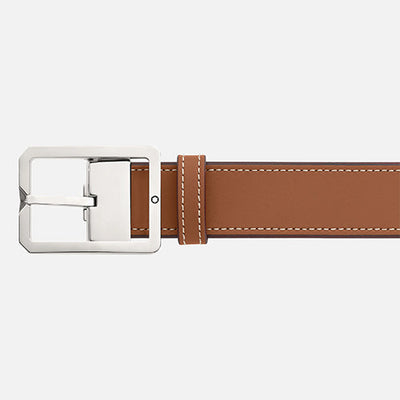 Mont Blanc, Tan/Grey 35 mm reversible leather belt