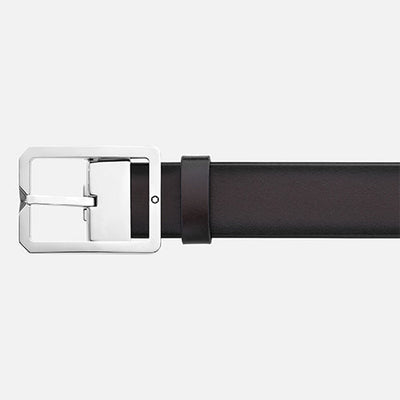 Mont Blanc, Brown/Grey 35 mm reversible leather belt