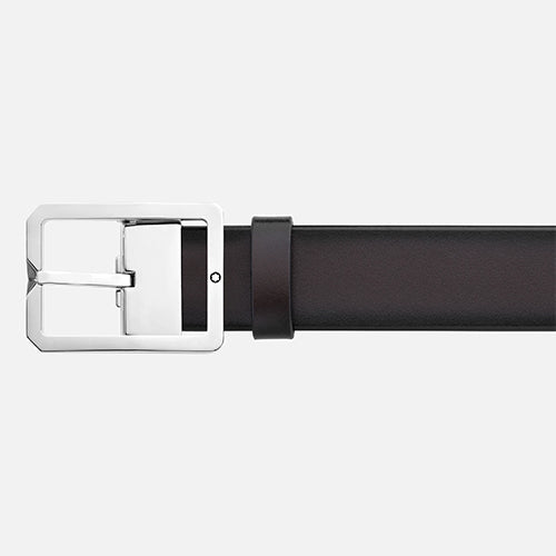 Mont Blanc, Brown/Grey 35 mm reversible leather belt