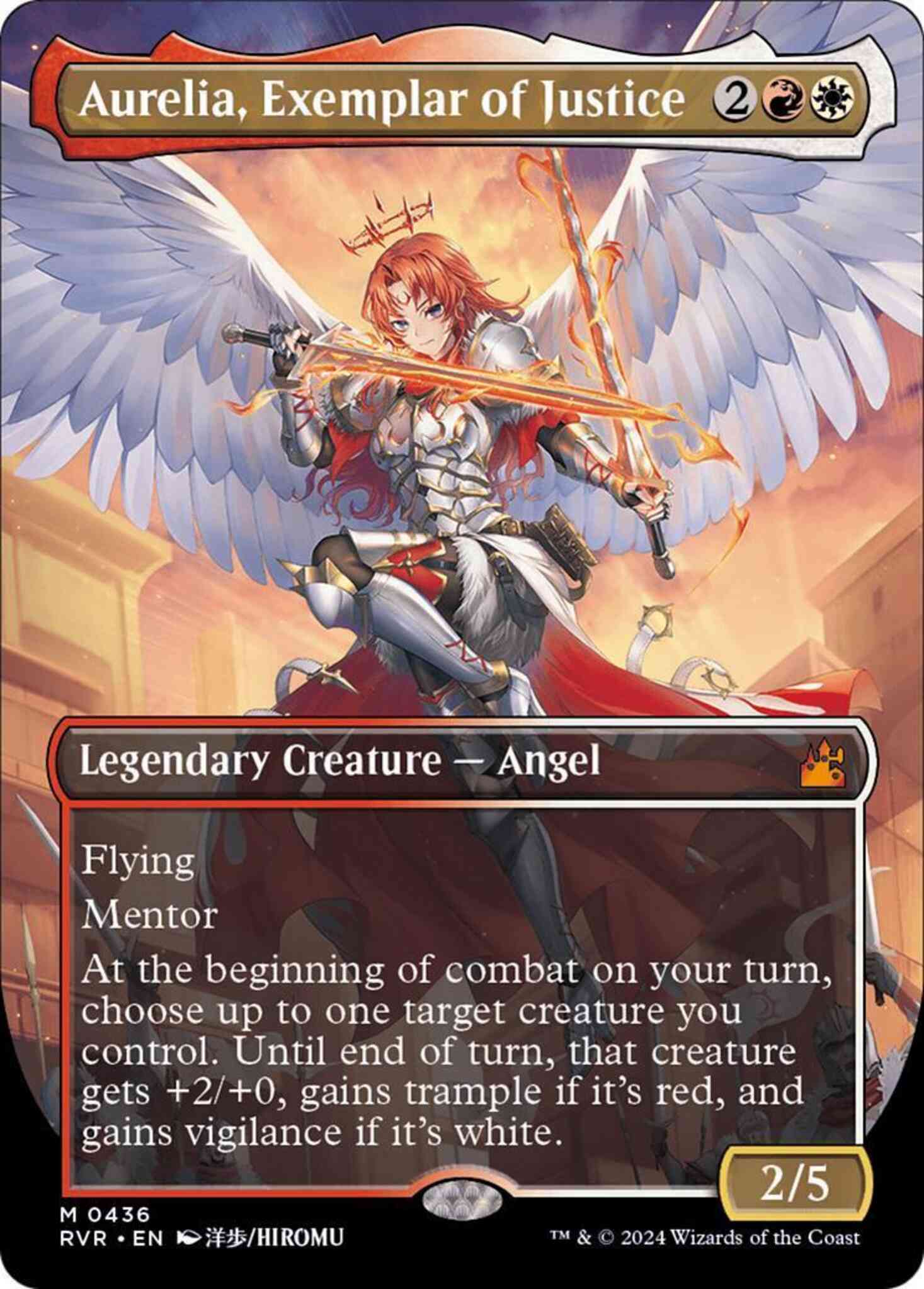 Aurelia, Exemplar of Justice [436] [Borderless] [Anime] [Ravnica Remastered] [Non-Foil]