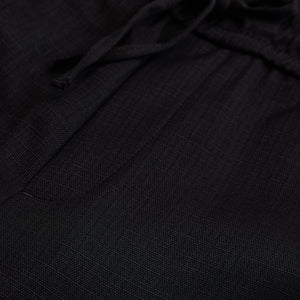 Black Self-Design Slim Fit Trousers