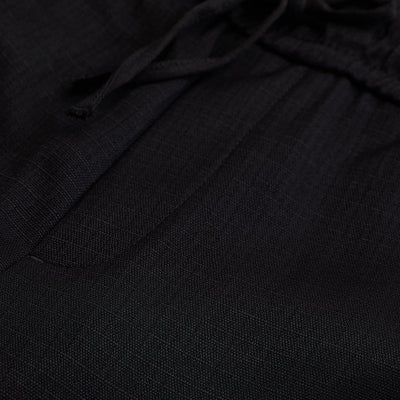 Black Self-Design Slim Fit Trousers