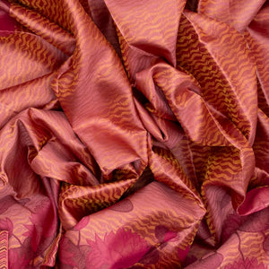 Dusty Pink Handloom Kanchipuram Silk Saree With Serpentine Motifs