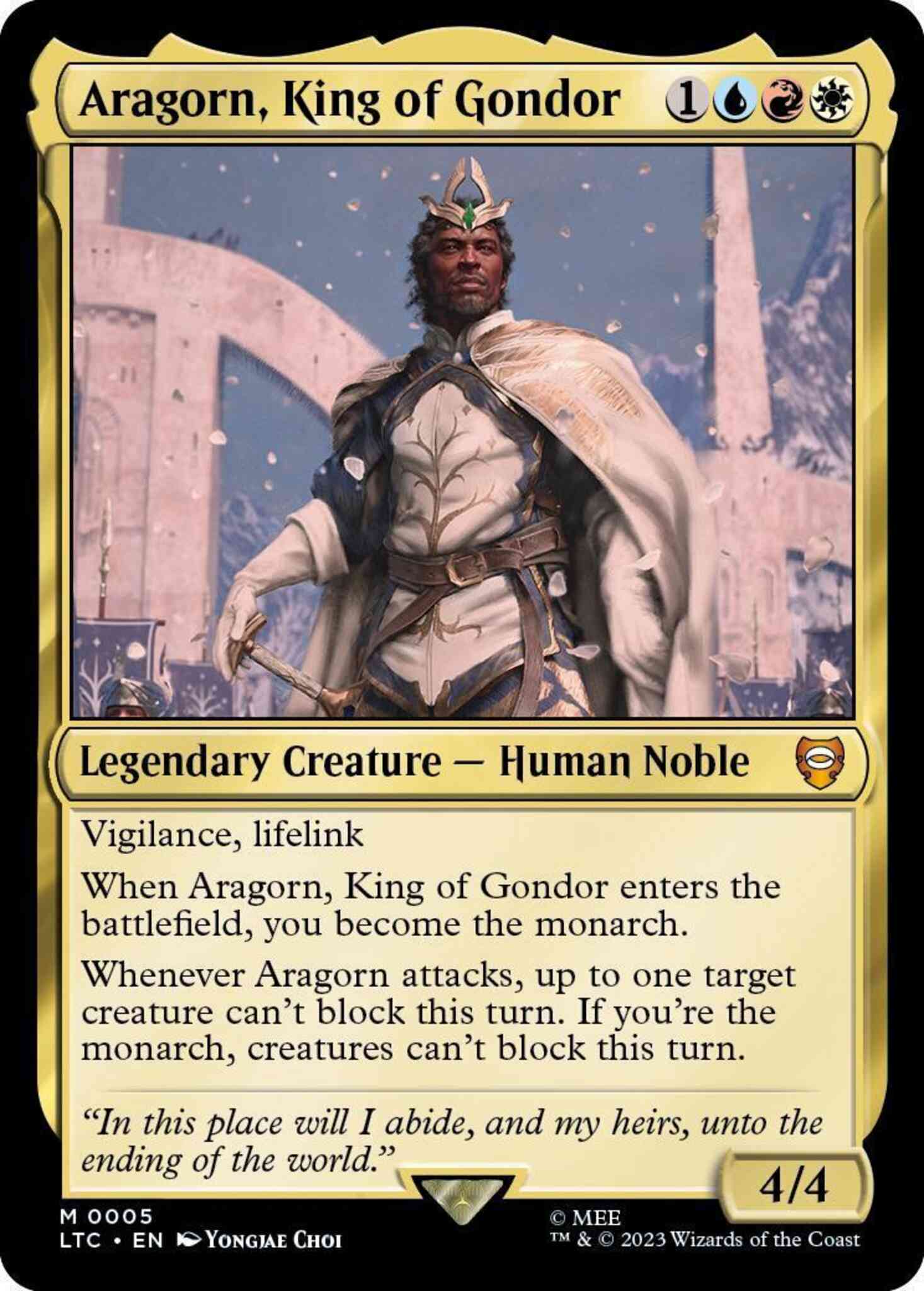 Aragorn, King of Gondor [5] [The Lord of the Rings: Tales of Middle-earth: Commander] [Non-Foil]