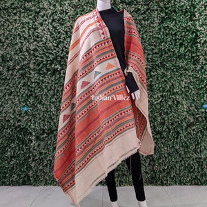 White Dongaria Handloom Shawl