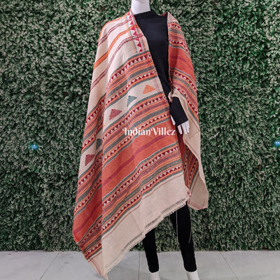 White Dongaria Handloom Shawl