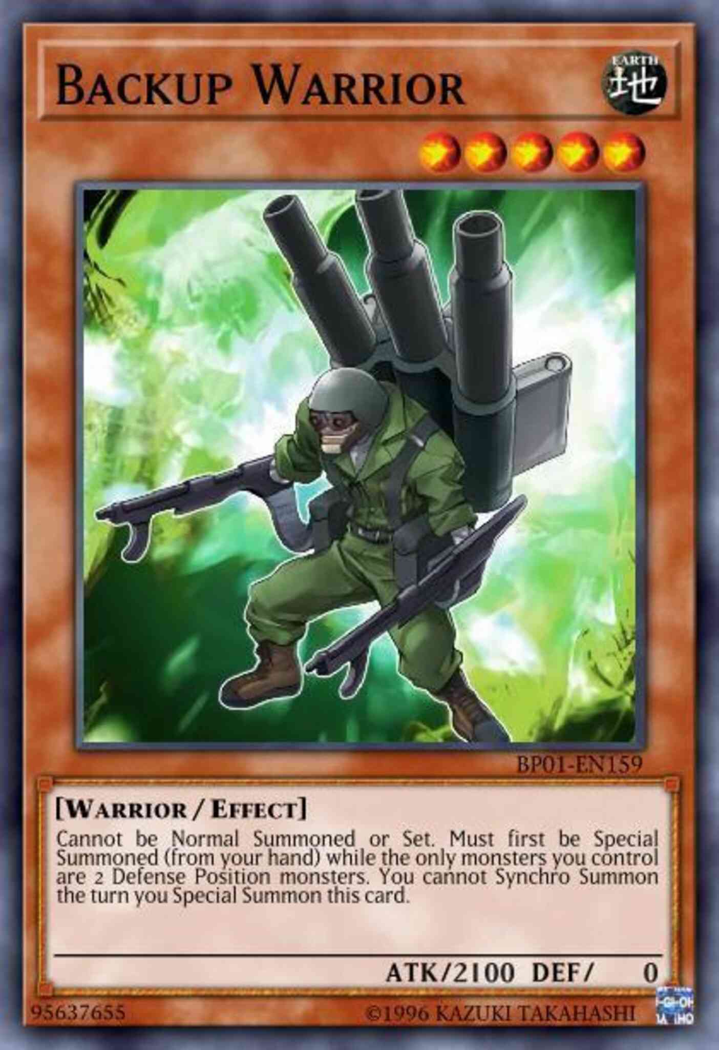 Backup Warrior - BP01-EN159 - Starfoil Rare - Unlimited