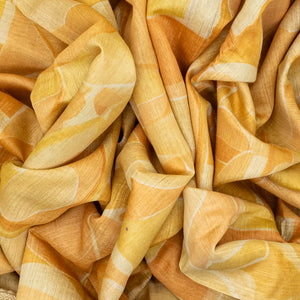 Yellow Handloom Tussar Silk Saree Printed With Geometric Motifs