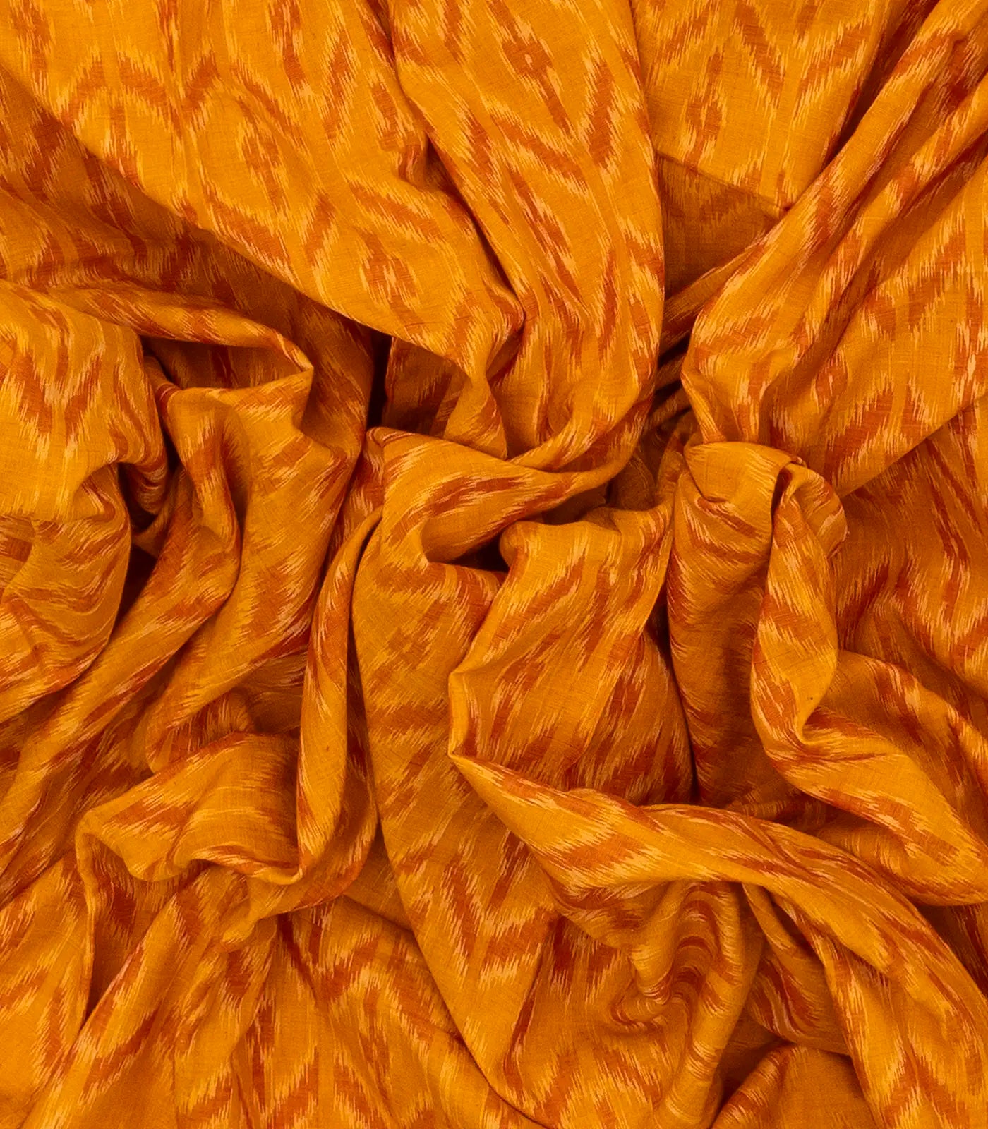 Mustard Orissa Cotton Saree With Tie & Dye And Floral Motifs