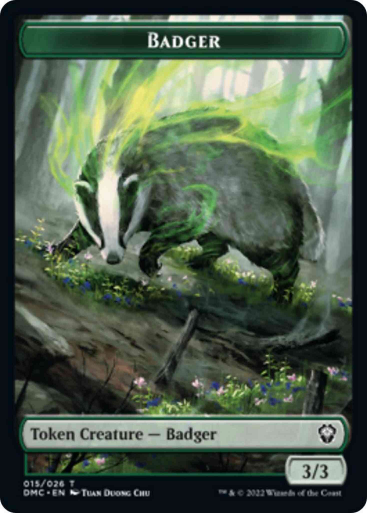Badger Token [15] [DMC Set Symbol] [Dominaria United: Tokens] [Non-Foil]