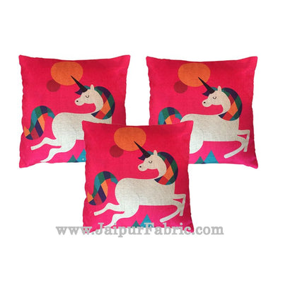 Jute Cushion Cover Digital Unicorn