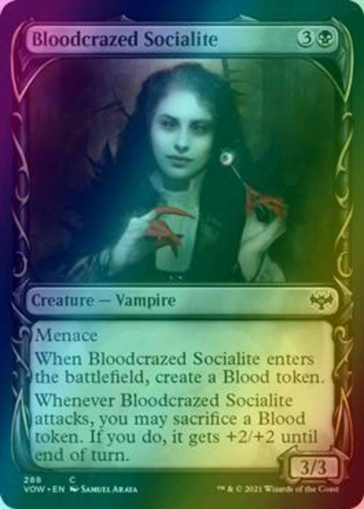 Bloodcrazed Socialite [288] [Fang Frame Showcase] [Innistrad: Crimson Vow] [Foil]