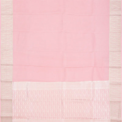 Baby Pink Mysore Crepe Silk Saree With Dotted Motifs