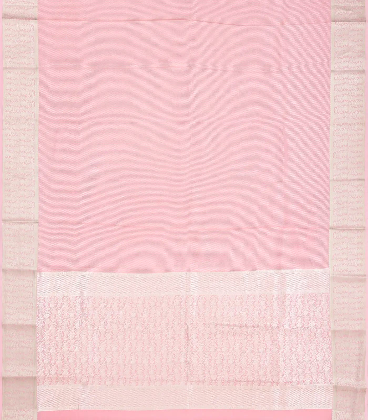 Baby Pink Mysore Crepe Silk Saree With Dotted Motifs