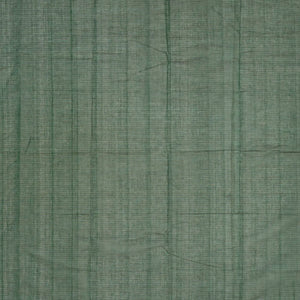 Bottle Green Handloom Kanchi Cotton Saree With Checks & Zari Buttas