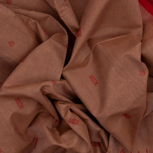 Dusty Pink Handloom Orissa Cotton Saree With Spear Motifs