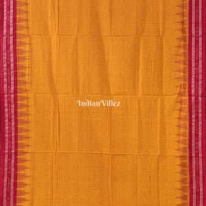 Yellow Maniabandha Cotton Jharana Saree