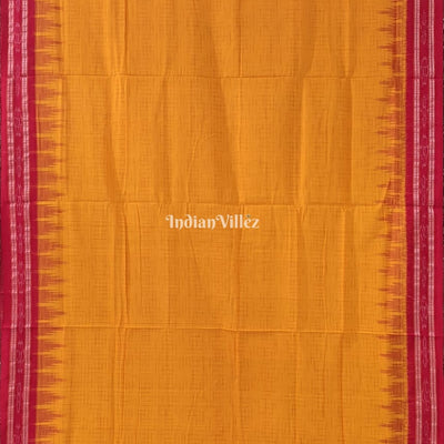 Yellow Maniabandha Cotton Jharana Saree