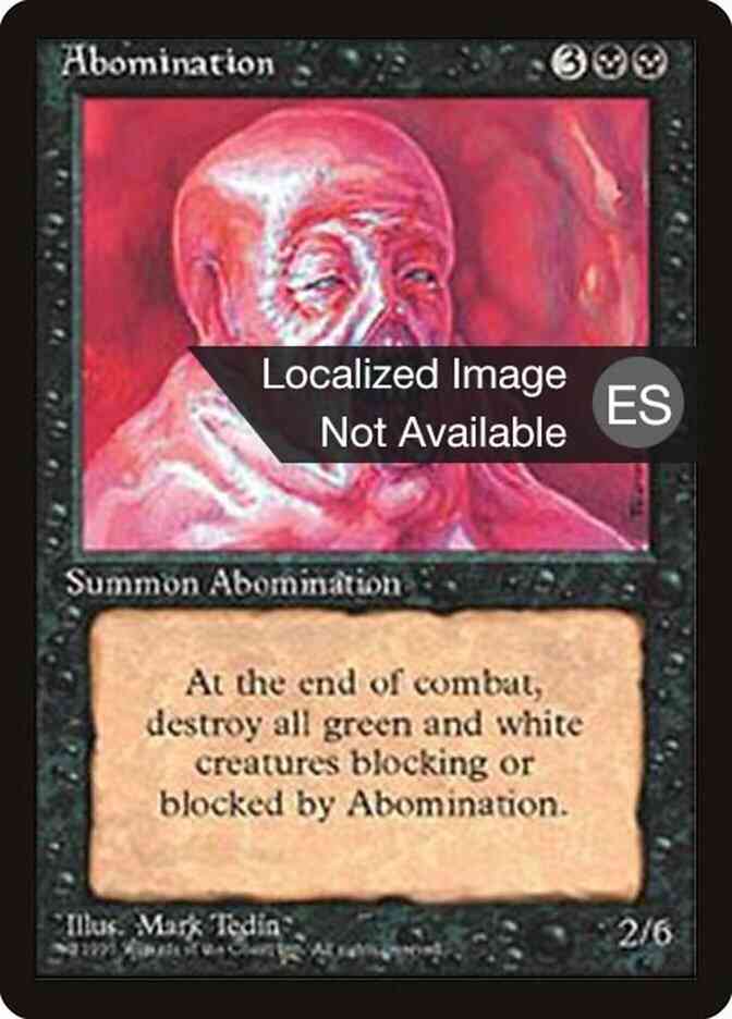 Abomination - Spanish [117] [Fourth Edition Black Border: Spanish] [Non-Foil]