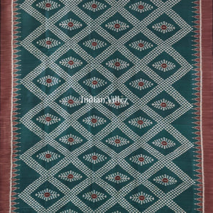Bottle Green Tarabali Odisha Ikat Contemporary Silk Saree