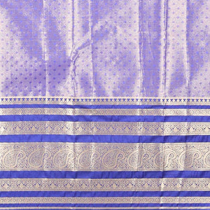 Cream Semi banaras tissue saree with contrast traditional zari border & pallu of intricate design