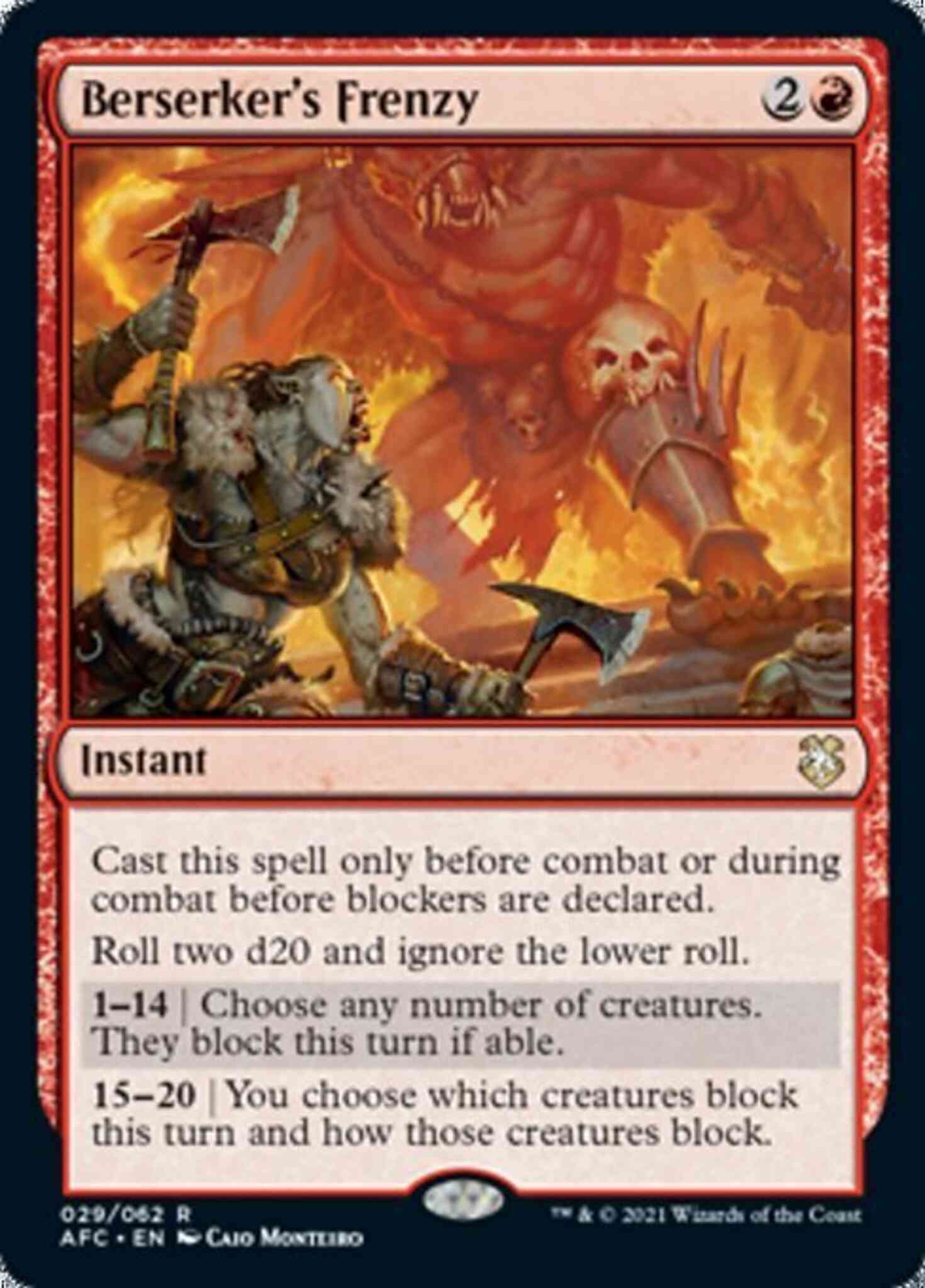 Berserker's Frenzy [29] [Adventures in the Forgotten Realms Commander] [Non-Foil]